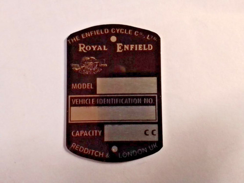 Typenschild plate royal - typenschild,