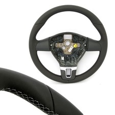 Lenkrad Leder Naht grau