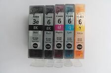 5 Original Canon iP4000,iP5000,MP750,MP780,i865 BCI-3e Bk BCI-6 Bk C M Y 
