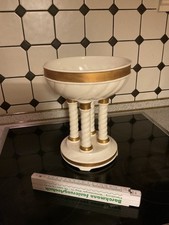 Porzellan Prunkschale Weiß / Gold ca 1930