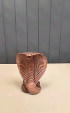 Holzfigur Kobra Schlange