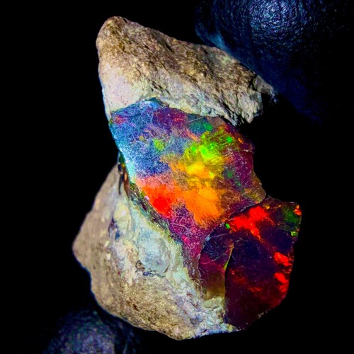 Ethiopian opal stein - stein,, black