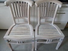 Teak Stuhl Massiv Scandi Landhaus Stil Team 7 Öl geweißt 2 Stühle vorhanden