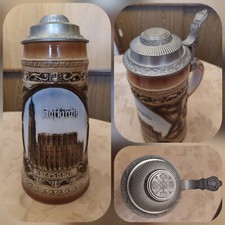 Bierkrug Humpen 25cm 1,2l Zinn