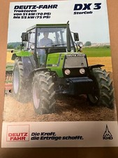 Prospekt Deutz-Fahr DX3 StarCab 70,75 PS Traktoren WerbungTraktor Schlepper V