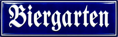 Biergarten straßenschild - biergarten,