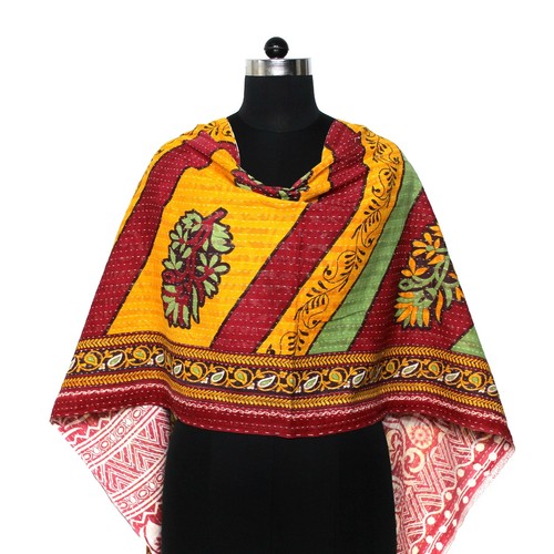 Baumwolle kantha schal - baumwolle,
