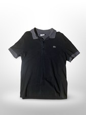 Lacoste Poloshirt, Größe S, Grau-Schwarz