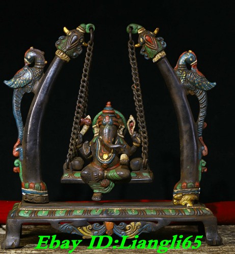 Old tibet bronze painting - 10",