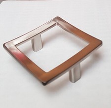 Design Griff BRIGITTE exclusiv Edelstahl Quadrat offen Knopf BA 64 mm Küche