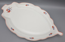 STIPO Dorohoi hübsche alte Platte groß Blümchen Rot-Rand ca. 44,5x26cm gut