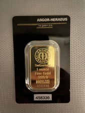 1 Unze 1 oz Gold Goldbarren Münze Degussa, Heraeus, Umicore, C.Hafner