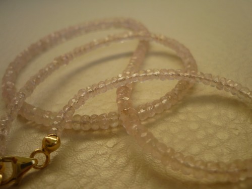 585 gold morganit kette - 585/-,