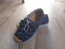 Ganter  Sandalen Inge Softnubukleder Sensitivfußbett Gr 4 1/2 breites Fußbett