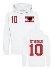 Kinder Österreich Hoodie Trikot Pullover mit Wunschname & Nummer WM Fußball Fun