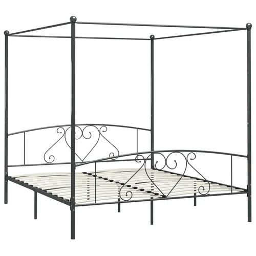 Himmelbett gestell grau metall - himmelbett-gestell,
