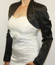 BOLERO BRAUTJACKE LANGARM AUS SATIN SEHR EDEL ALLE FARBEN GRÖSSEN gr. 34-46