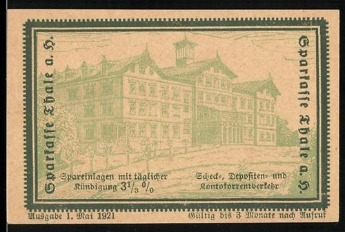Notgeld thale harz - notgeld, 1921,