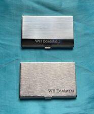 Edelstahl Visitenkartenetui personalisiert Visitenkartenhalter mit Wunsch Gravur