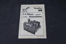 alter Druck Budich Bauplan 58 Röhrenempfänger old vintage Sammler