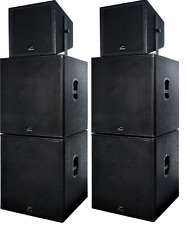 Solton 4800W PA 2x 15" Tops + 4x 18" Subs DJ Lautsprecher Speaker 15CX-F + HD181