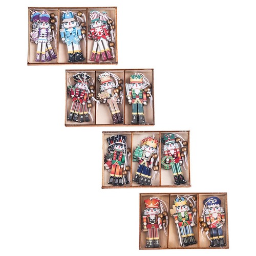 9pcs holz nussknacker soldat - holz,
