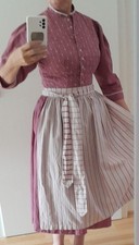 Salzburger Dirndl Baumwolle Weinrot außergewöhnliches Dirndl mit Schürze