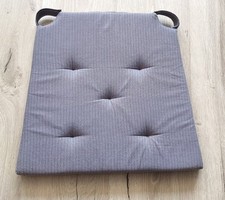 IKEA JUSTINA Stuhlkissen Sitzkissen Grau gestreift streifen eckig