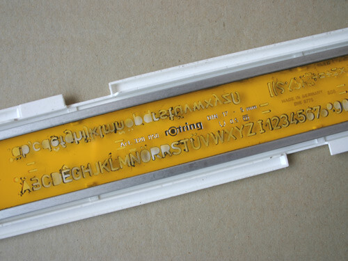 Schriftschablone rotring 320