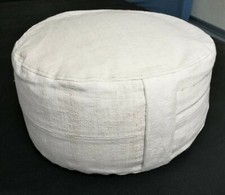Bodenkissen,Sitzkissen, altes,handgew.Bauernleinen, Durchm. 52cm,Bezug waschbar