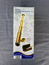 Maritimes Deko-Fernrohr aus Messing - nautisch mit Holzkiste - quasi neu