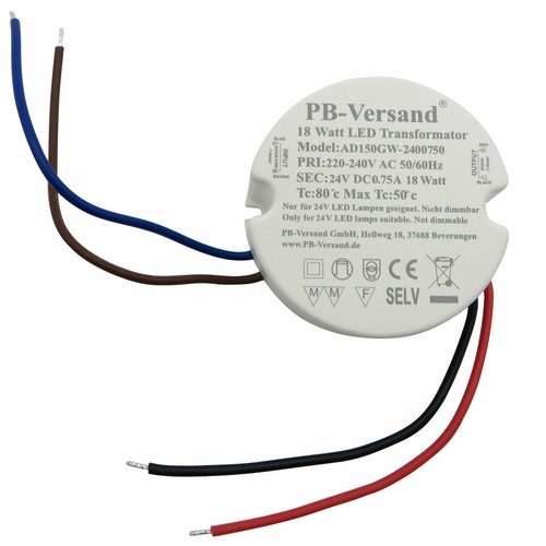 Led trafo volt watt rund - watt,