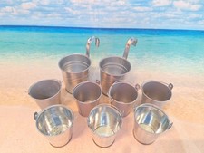 Set 9x Metall Blech Eimer Eimerchen Deko Garten Blumen Pflanzen Ca 7 - 10 Cm...