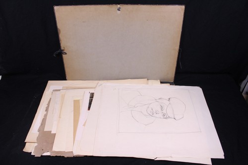 Alte mappe mit studien - alte,