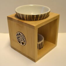 Duftlampe BAUM des Lebens Yggdrasil Aromalampe Verdunster Bambus Keramikschalen