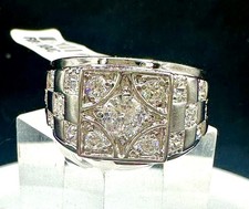 Herren Ring Silber Schachbrett