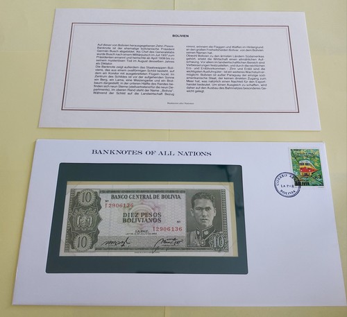 Banknotenbrief bolivien 10 - -,