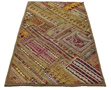 87x53 cm vintage orient Patchwork Teppich Wandbehang bettdecke Bedcover  GD22/42