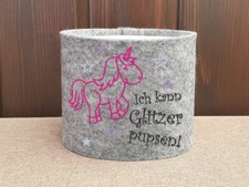 #916 Banderole »Glitzer pupsen« Toilettenpapier Klopapier Klorollen Filz