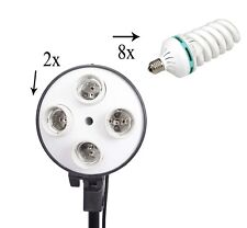 Photo Pro Studio SLH3 Fotostudio 8 Lampen 2 Lampenhalterung 105 W professionell