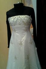 Elegantes Brautkleid  NEU  creme beige gr.32 TA-B-22