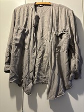 Redford Damen Jacke 38 40 42 Blazer Schulterpolster Grau Silk Seide Retro Vintag