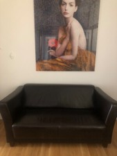 Tolles braunes Echt-Ledersofa, wie neu, wurde nur als Ablage genutzt. NP 1800