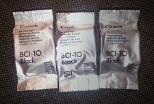 3 x Original Canon BCI-10BK BCI-10 BK schwarz BJ-30 BJC-50 BJC-70 BJC-80 BN700 