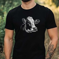Herren T-Shirt Kuh Motiv