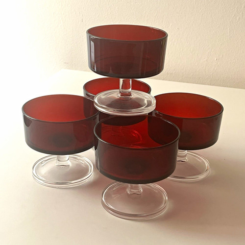 Retro vintage sektgläser - 5,