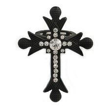 Großes schwarzfarbenes Kreuz