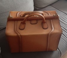 Vintage Arzt Doktor Hebammen Koffer Leder, auch als Reisetasche verwendbar
