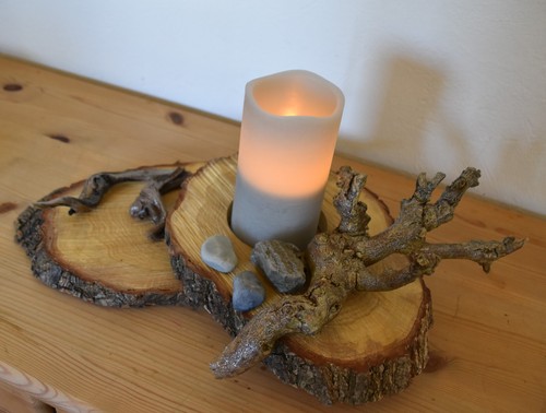 Dekoratives holz arrangement - dekoratives, holz-arrangement