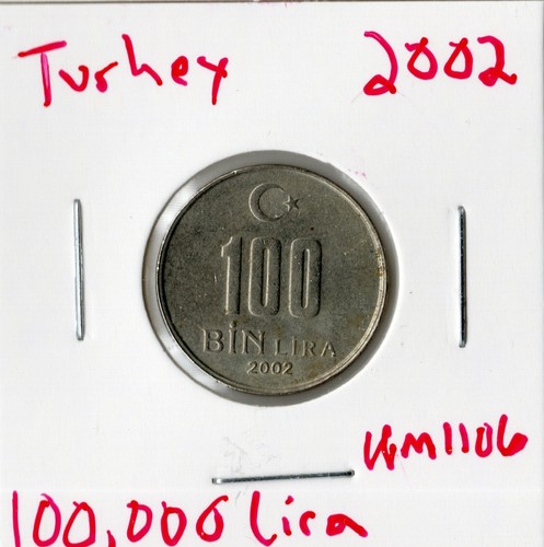Coin türkiye 100000 lire - türkiye, 2002